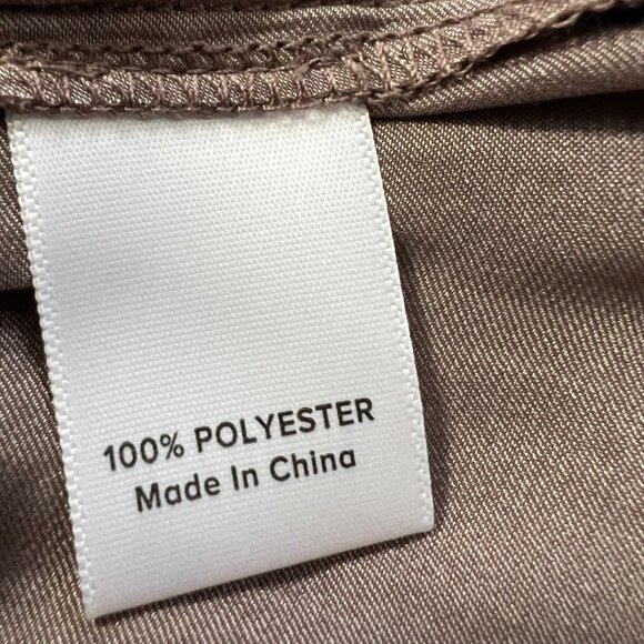 Evereve Allison Joy Womens Piper One Shoulder Blouse Mocha Brown Satin size M - Picture 11 of 14